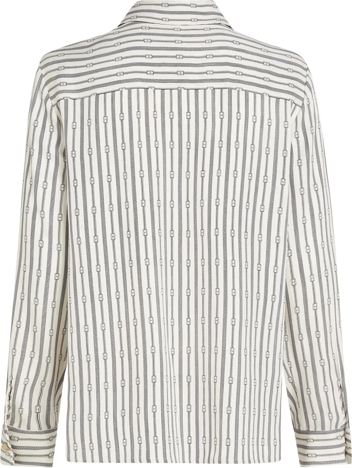 Tommy Hilfiger FLUID VIS PRT RELAXE, 0K4 Beyaz Kadın Gömlek