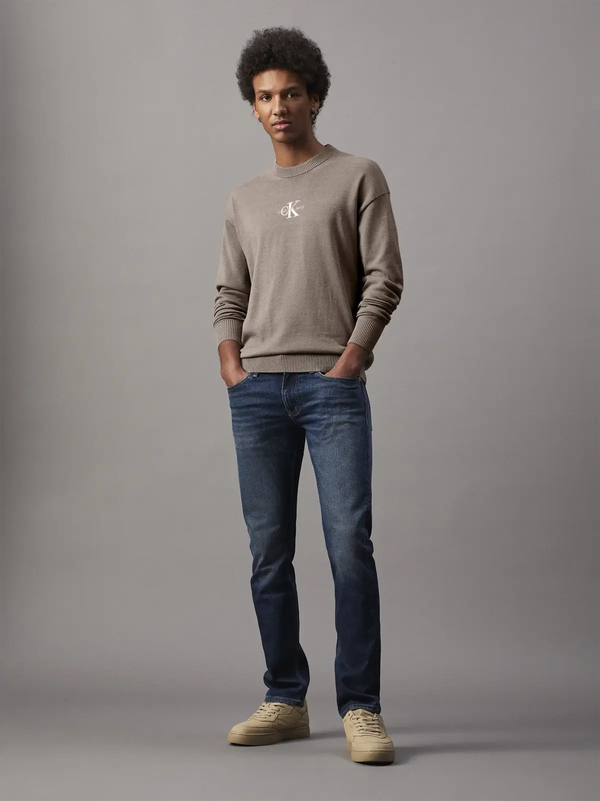 Calvin Klein SLIM, 1BJ Lacivert Erkek Jean Pantolon