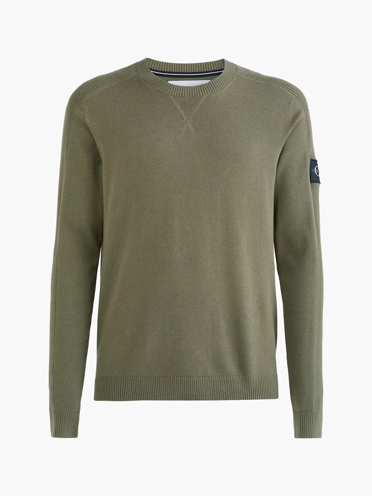 Calvin Klein MONOGRAM BADGE TEXTU Erkek Haki Kazak
