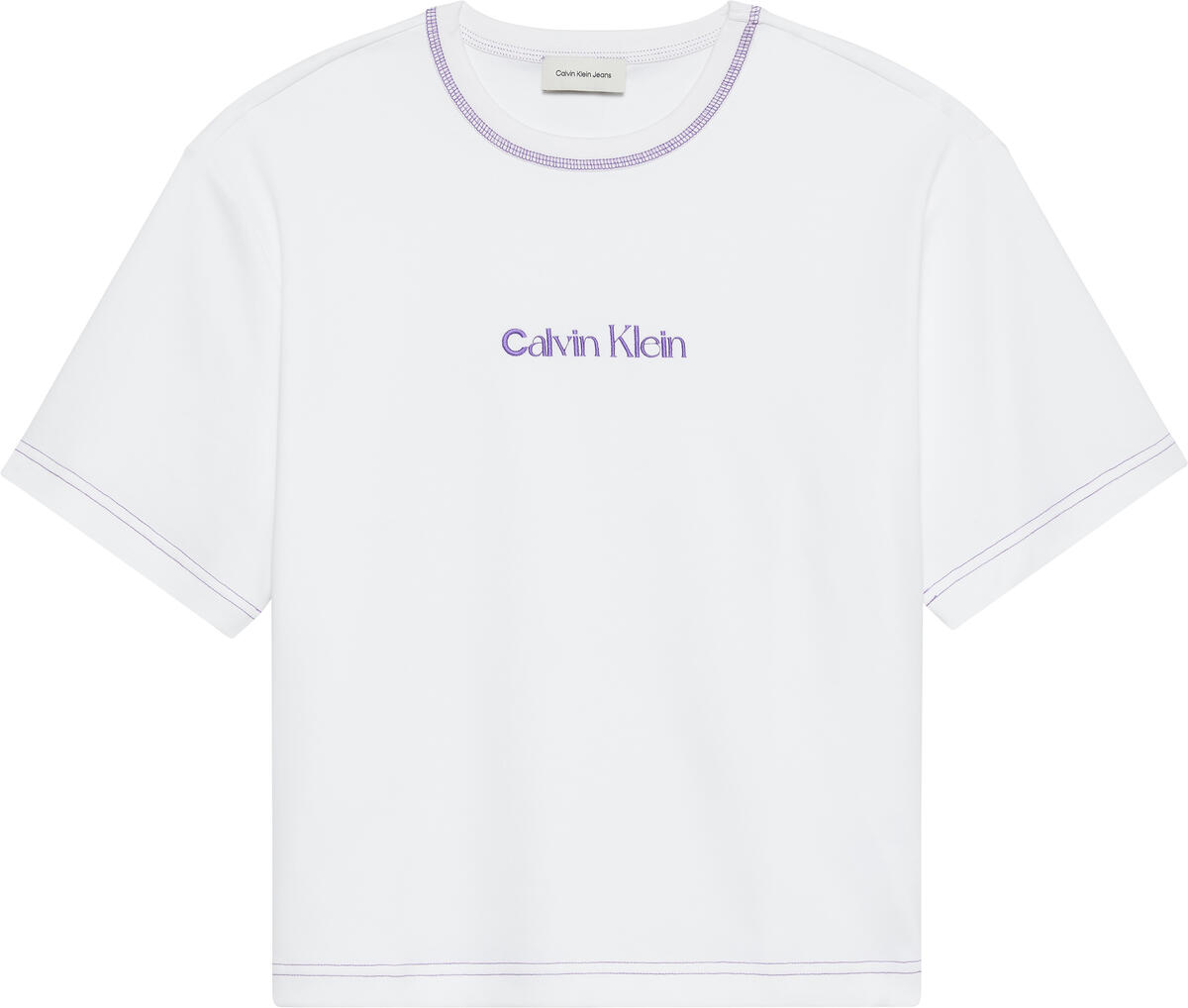Calvin Klein SS FITTED INTERLOCK CK COVERSTIT Beyaz Kadın T-Shirt Calvin Klein SS FITTED INTERLOCK CK COVERSTIT Beyaz Kadın T-Shirt