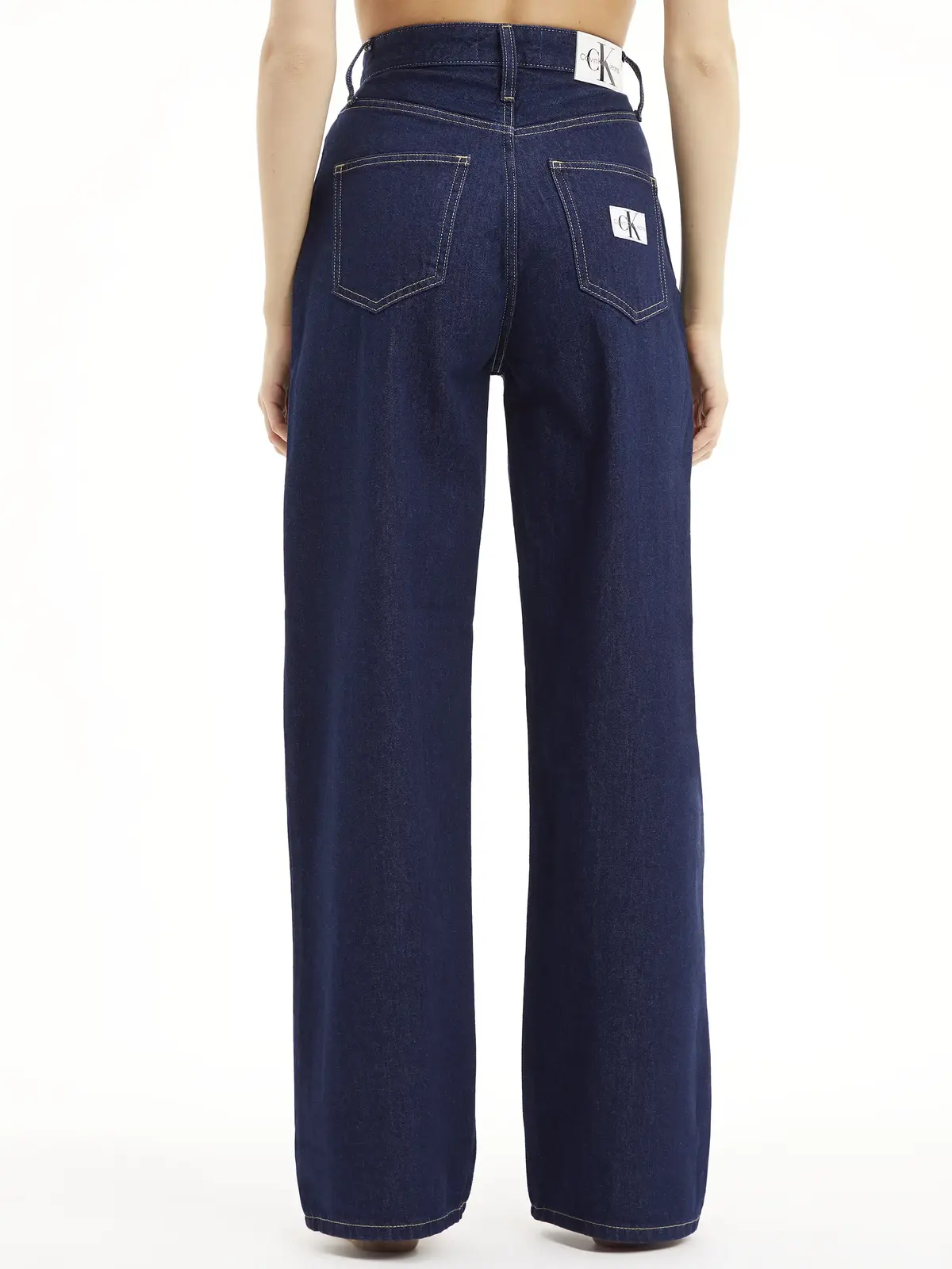 Calvin Klein HIGH RISE RELAXED Kadın Siyah Kot Pantolon