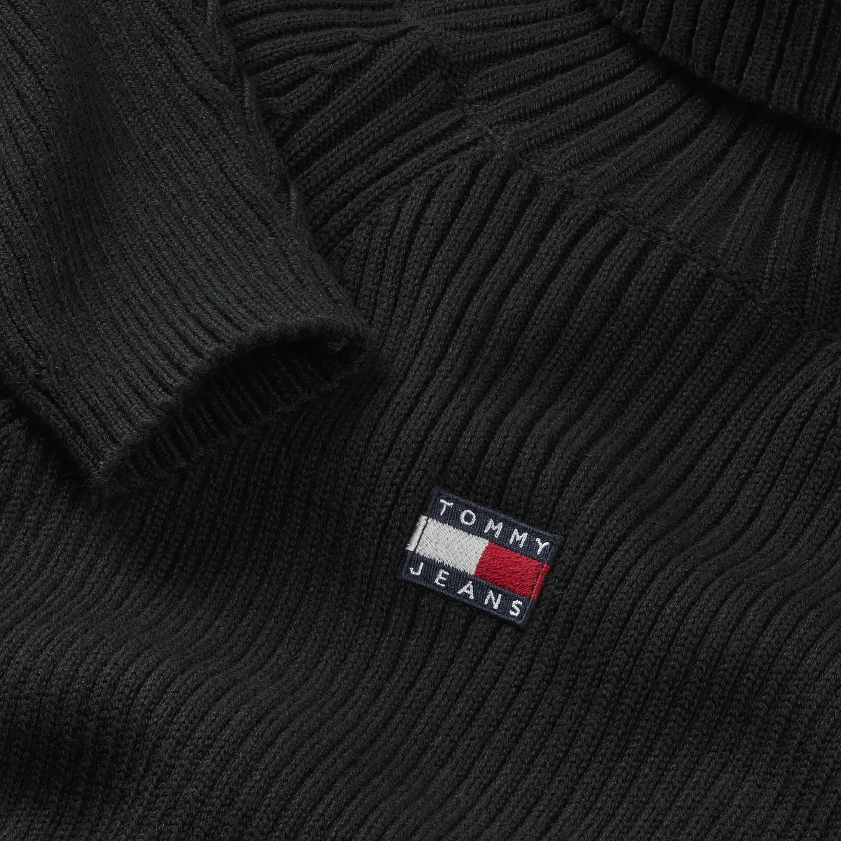 Tommy Hilfiger TJW MOCKNECK BADGE S, BDS Siyah Kadın Elbise-Etek