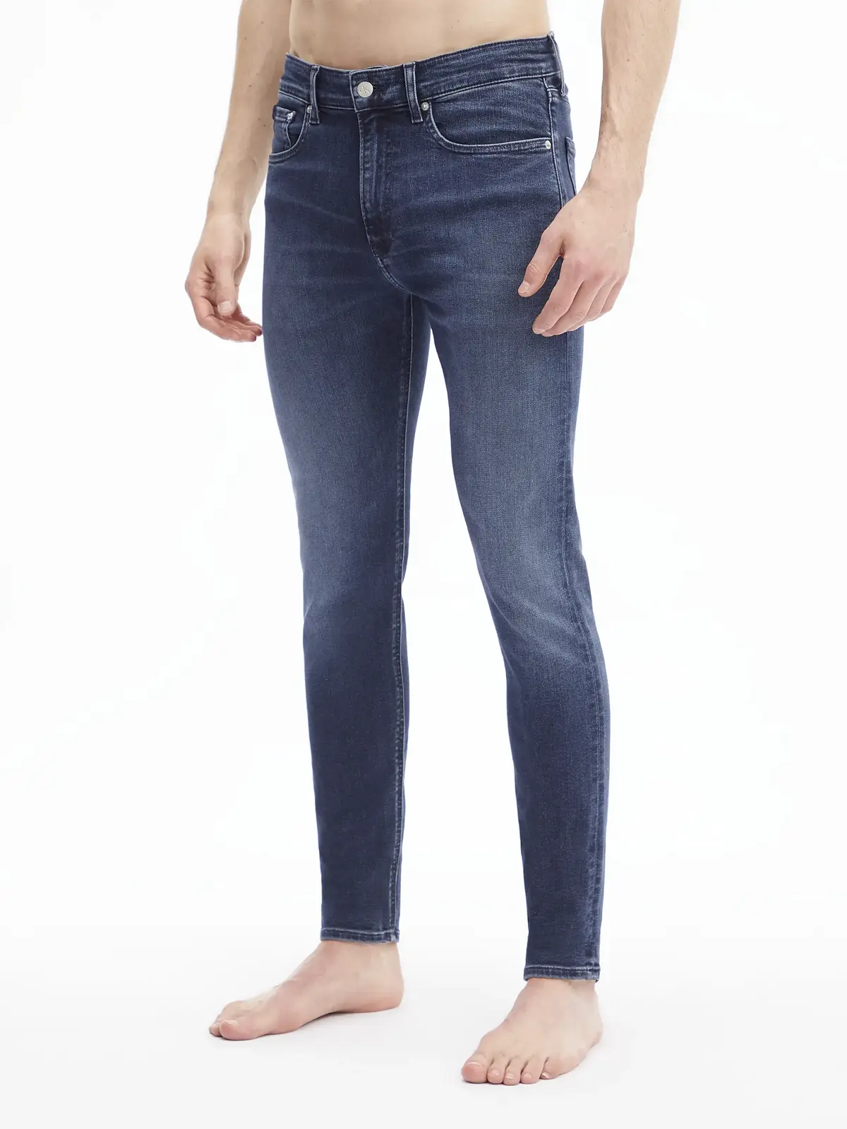 Calvin Klein SKINNY Erkek mavi Kot Pantolon