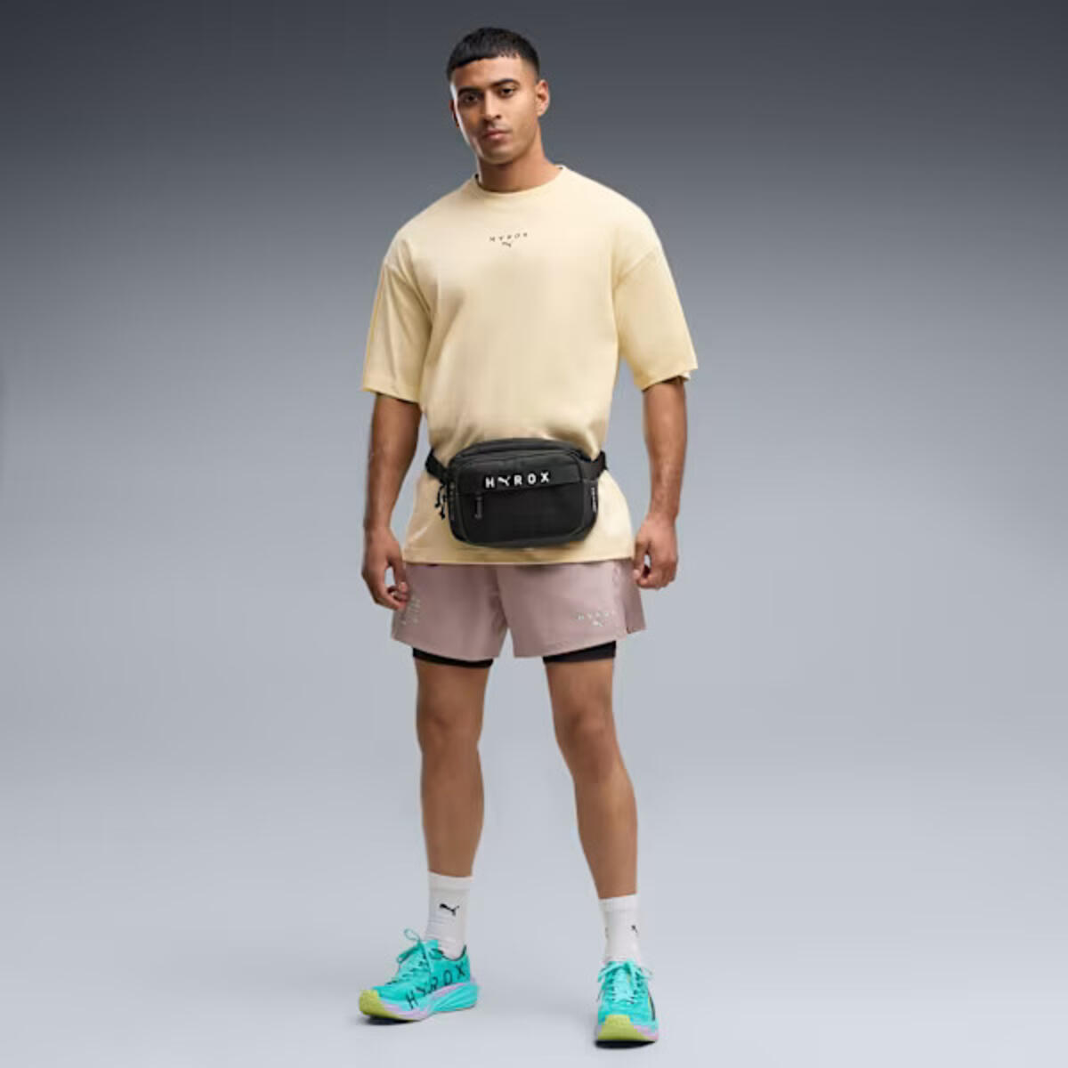 Puma M PUMA X HYROX LIFESTYLE TEE Sarı Erkek T-Shirt