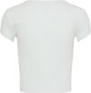 Calvin Klein A- WOVEN LABEL 2X2 RIB BABY TEE Yeşil Kadın T-Shirt