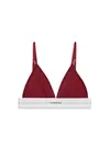 Calvin Klein Bordo Kadın Astarsız Üçgen Bralet