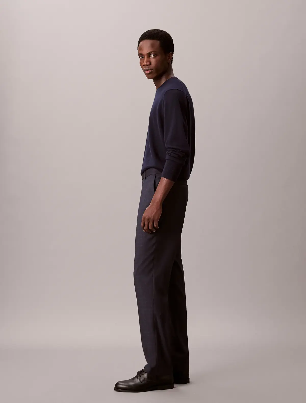 Calvin Klein SLIM VISCOSE BLEND Lacivert Erkek Kumaş Pantolon