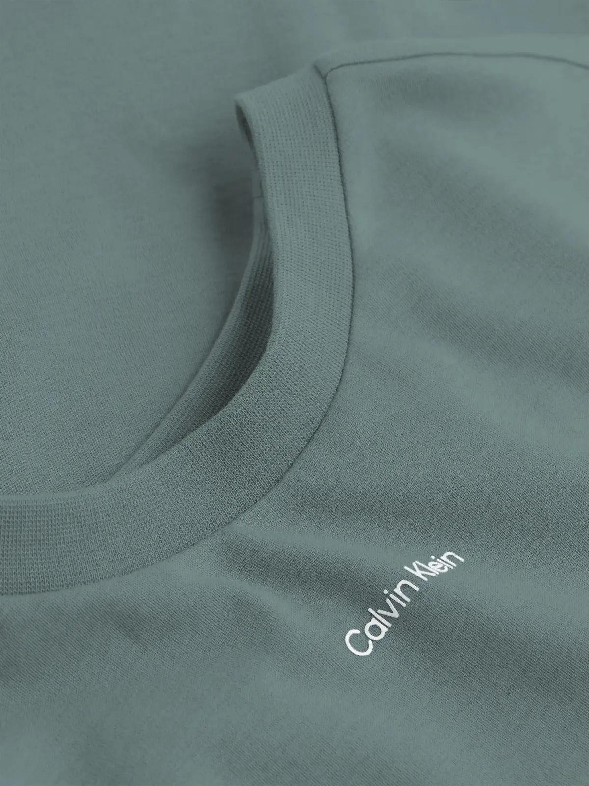 Calvin Klein NANO LOGO INTERLOCK, CFQ Yeşil Erkek T-Shirt & Polo