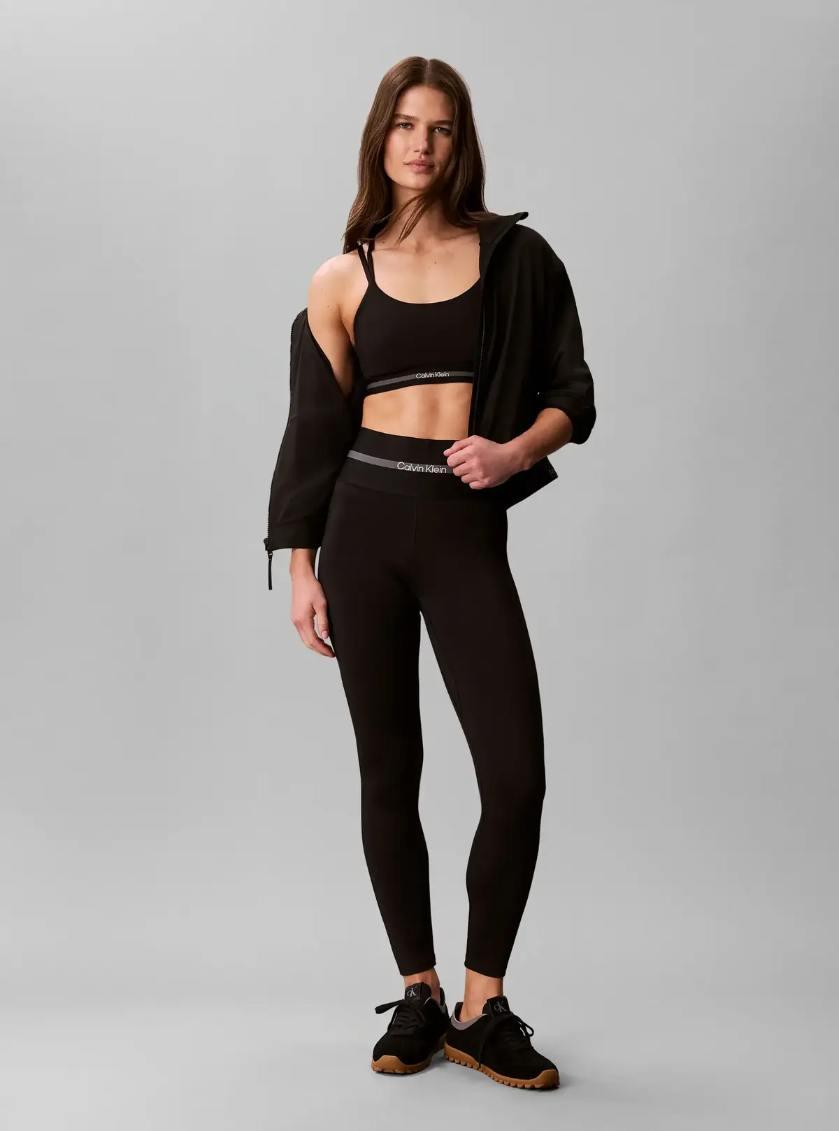 Calvin Klein ICON SPORT WIDE WB 7, UB1 Siyah Kadın Tayt