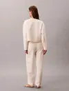 Calvin Klein Quilted Fleece Lounge Bej Kadın Eşofman Altı