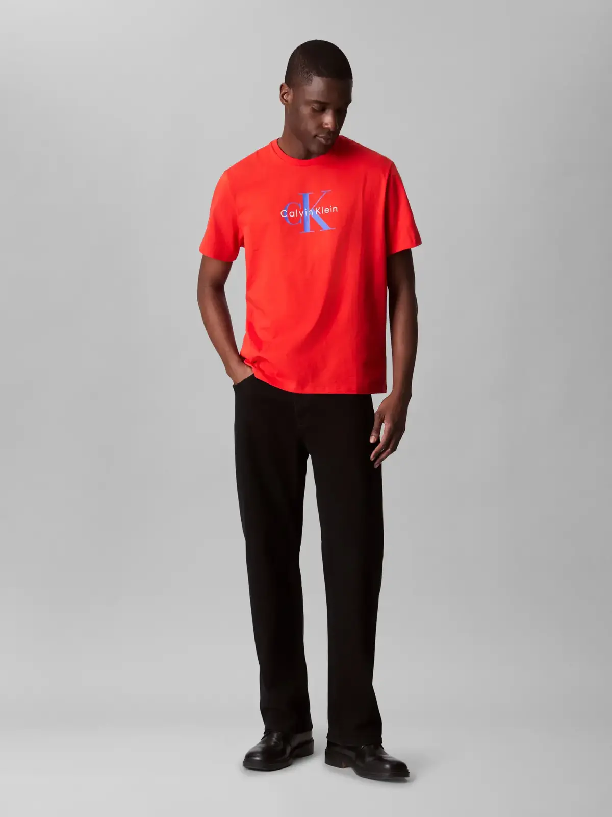 Calvin Klein SS Hero Monologo Tee, TNC Kırmızı Erkek T-Shirt & Polo