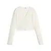 Puma CLASSICS Ribbed LS Shirt Kadın Bej Sweatshirt