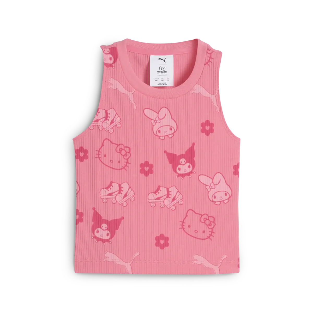 Puma X HK&FR Ribbed Tank Top Pembe Kız Çocuk Tişört