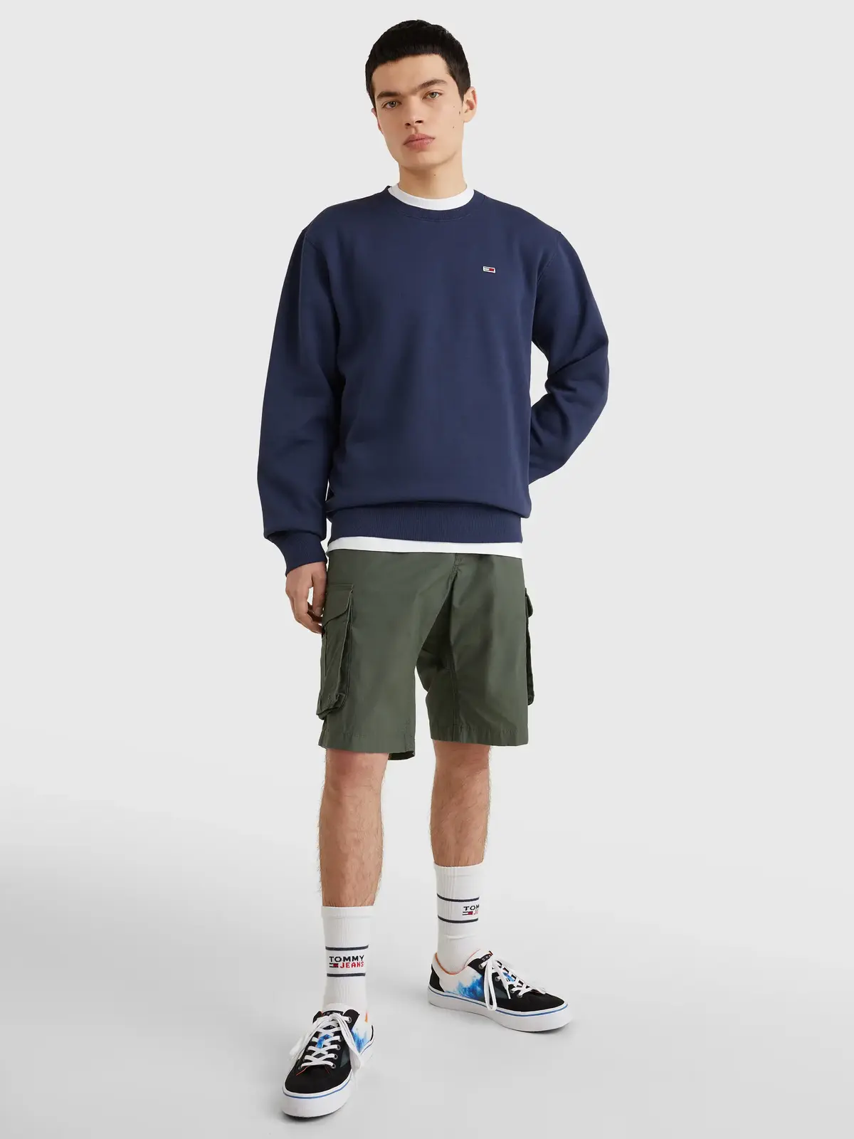 Tommy Hilfiger TJM REGULAR FLEECE C Erkek Lacivert Sweatshirt
