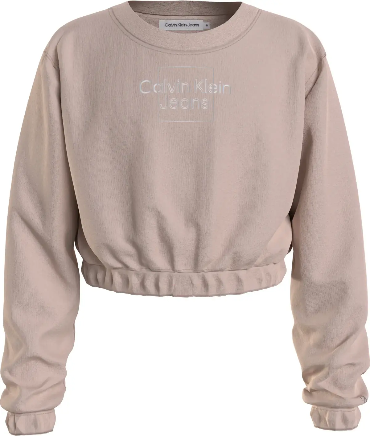Calvin Klein METALLIC BOX LOGO SW Kadın Kahverengi Sweatshirt