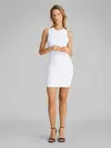 Calvin Klein SCULPT MINI DRESS, YAA Beyaz Kadın Elbise-Etek