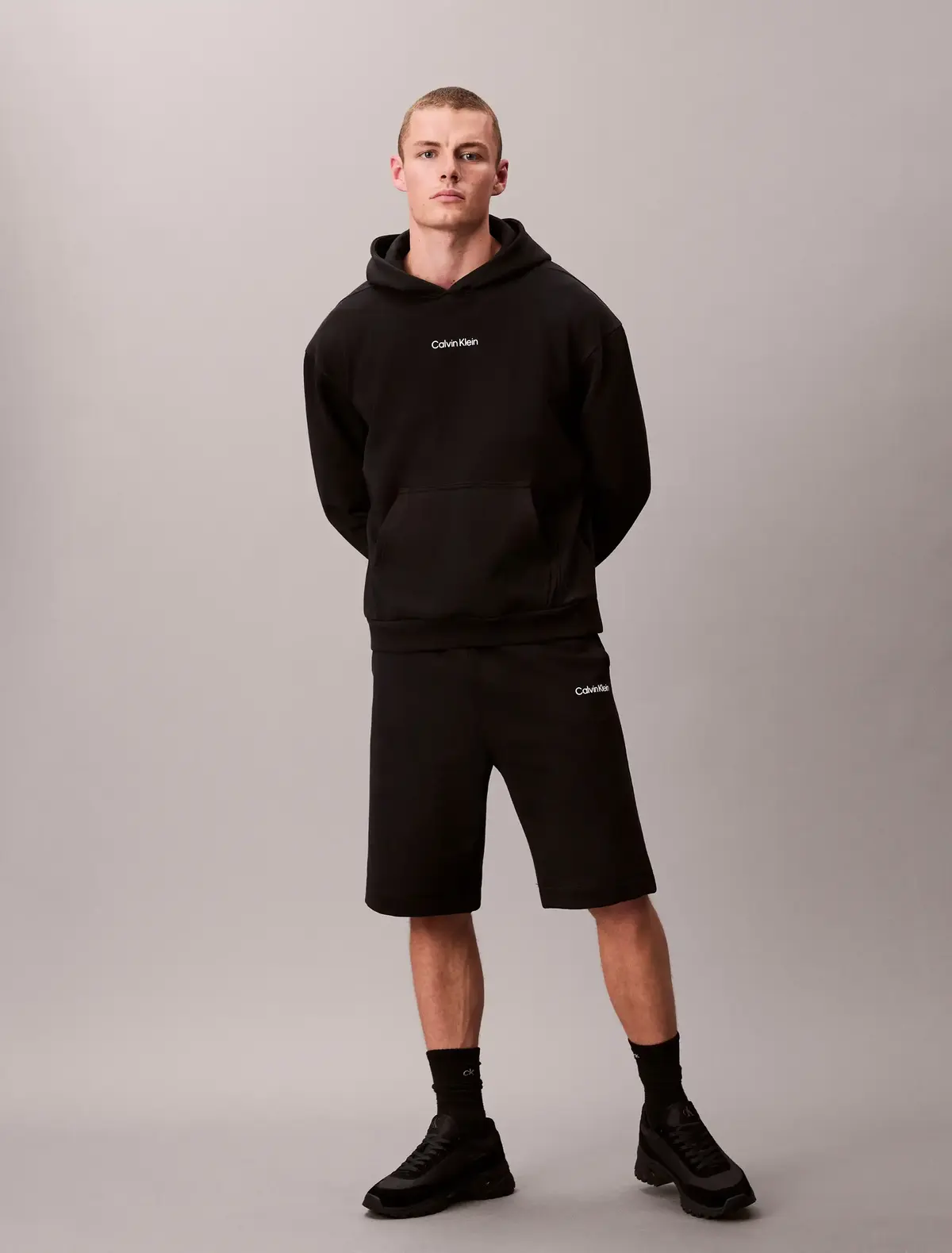 Calvin Klein FLEECE SHORT, Siyah Erkek Bermuda Şort