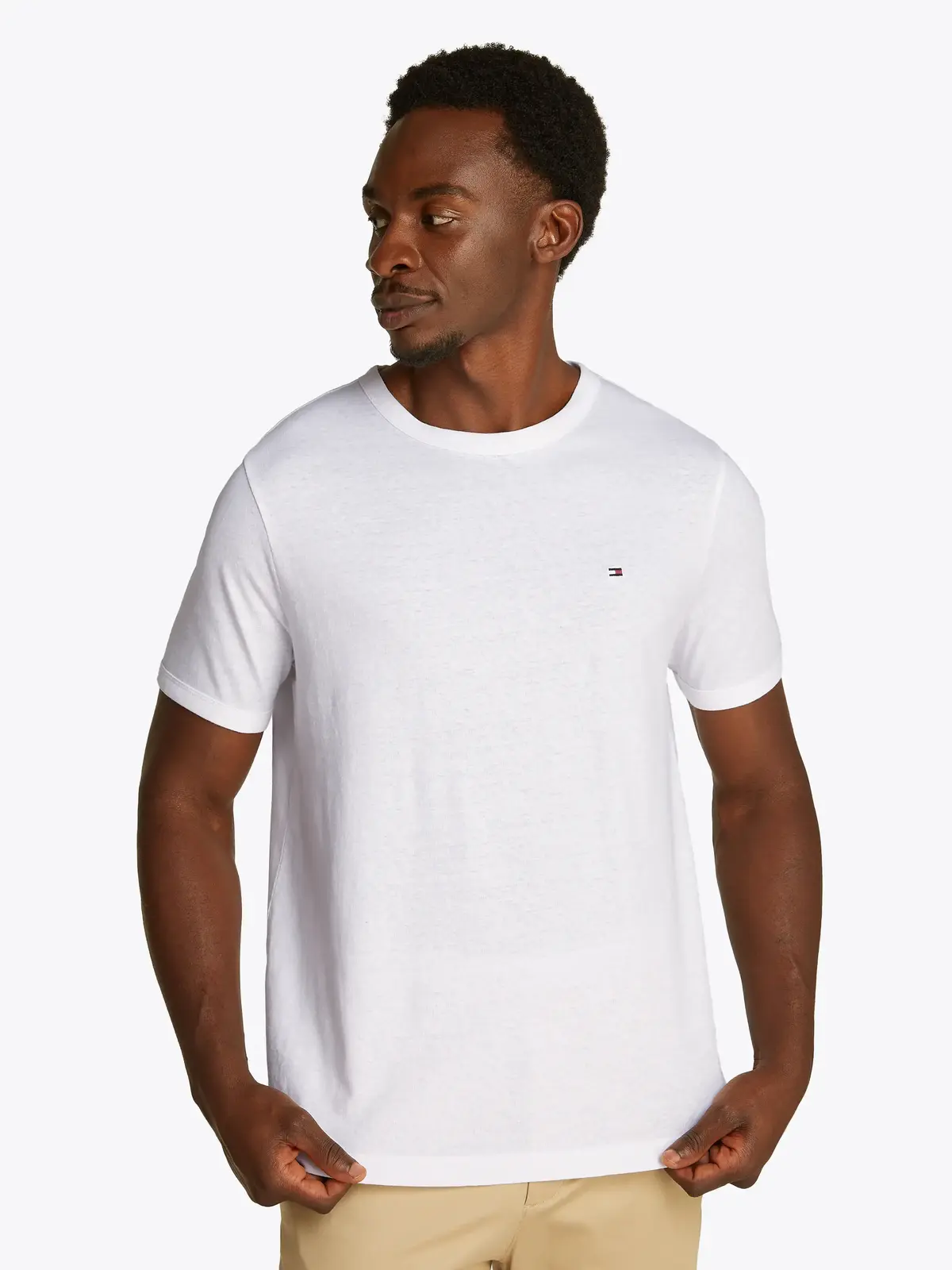 COTTON LINEN TEE, YBR