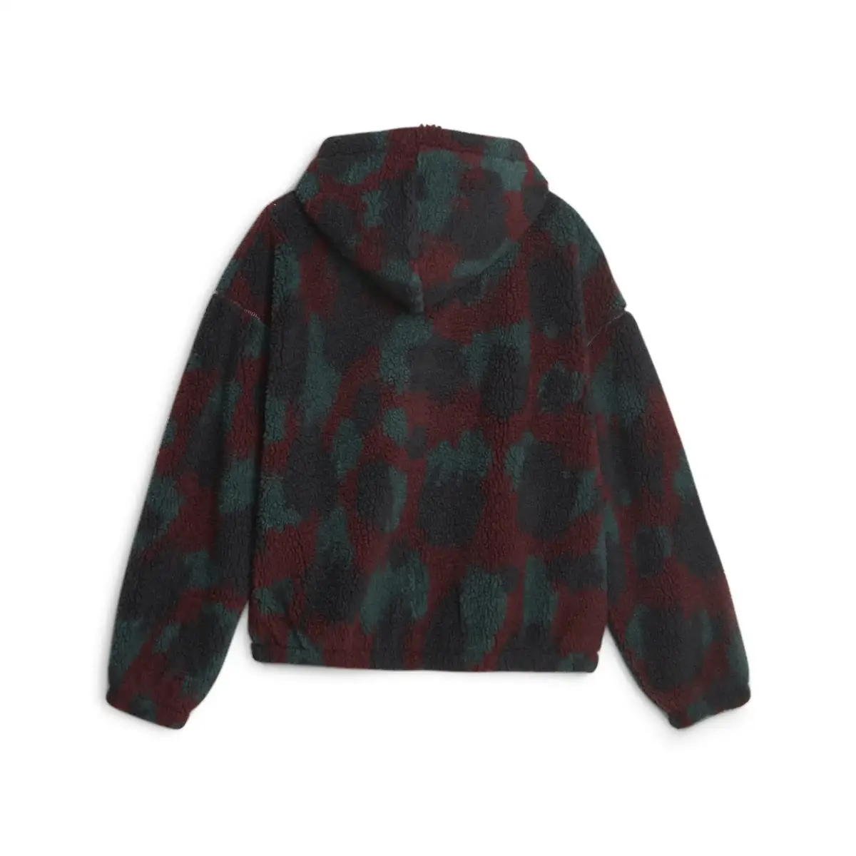 Puma Downtown Aop Sherpa Jacket Dark Jasper Siyah Kadın Mont