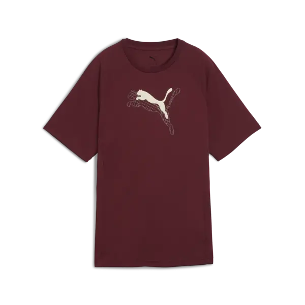 PUMA EVOSTRIPE Graphic Tee Kadın Bordo T-Shirt