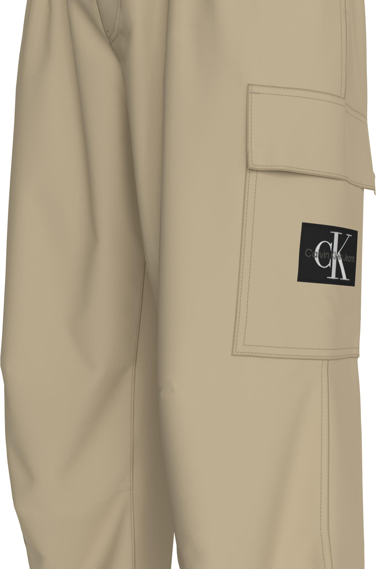 Calvin Klein REGULAR STRAIGHT CAR Erkek Krem Kargo Pantolonu