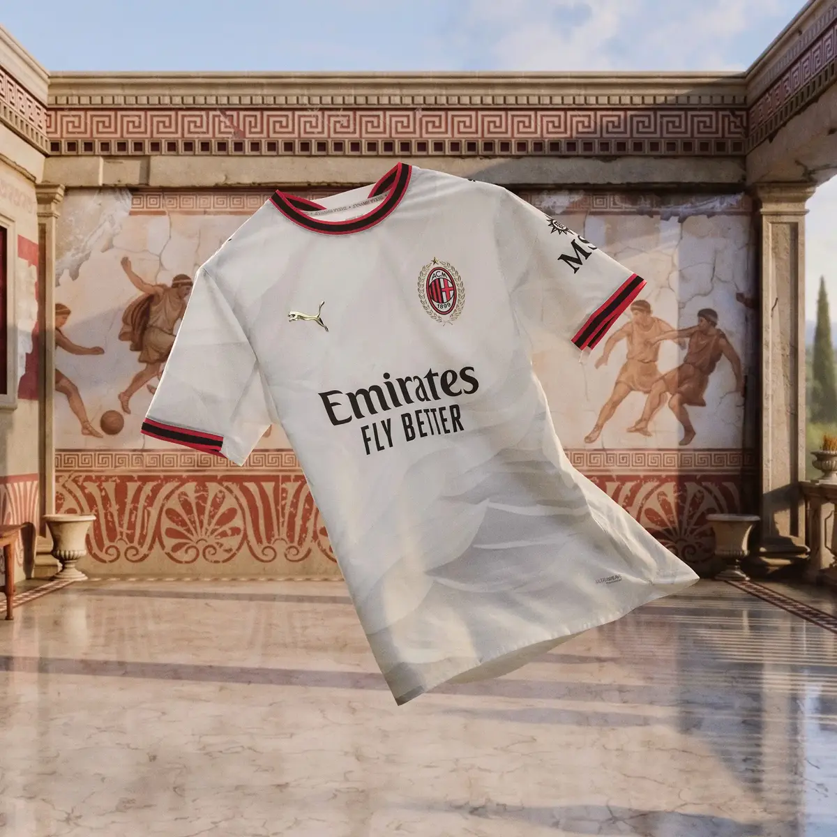 PUMA ACM Away Jersey Replica Beyaz Erkek Forma
