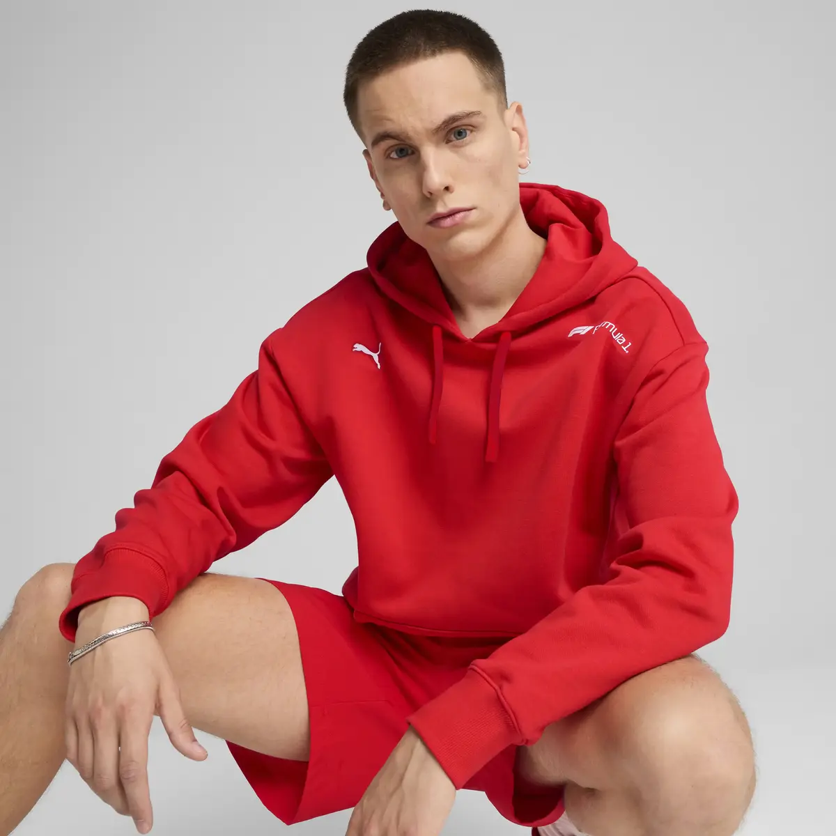 Puma F1 ESS+ Graphic Hoodie Kırmızı Erkek Sweatshirt