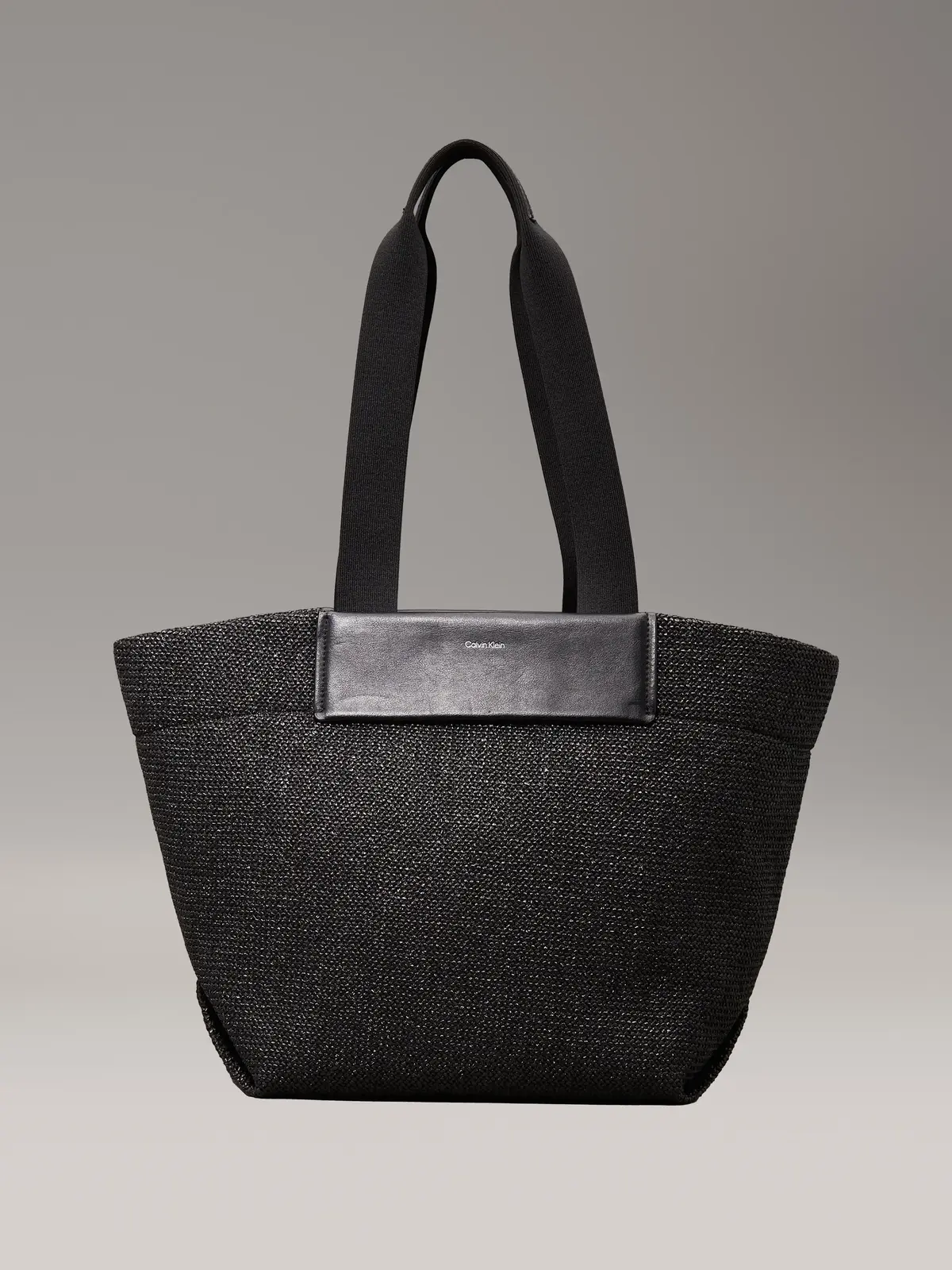 Calvin Klein CK RAFFIA MEDIUM SHO, BEH Siyah Kadın Çanta