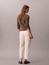 Calvin Klein STRAIGHT LEG STRETCH, F7J, 4 Kadın Krem Chino Pantolon