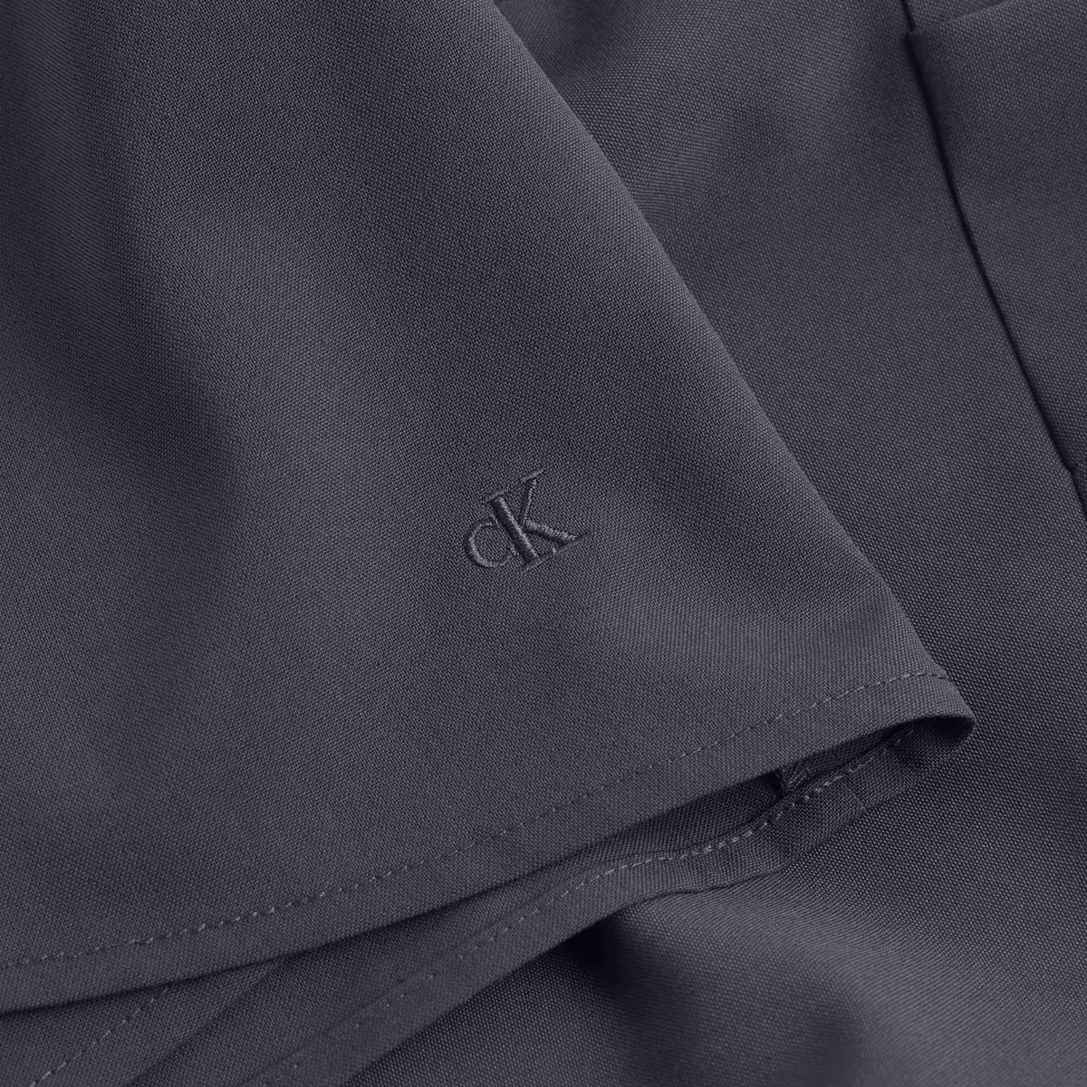 Calvin Klein WRAP AROUND LS DRESS, CGE Gri Kadın Elbise-Etek