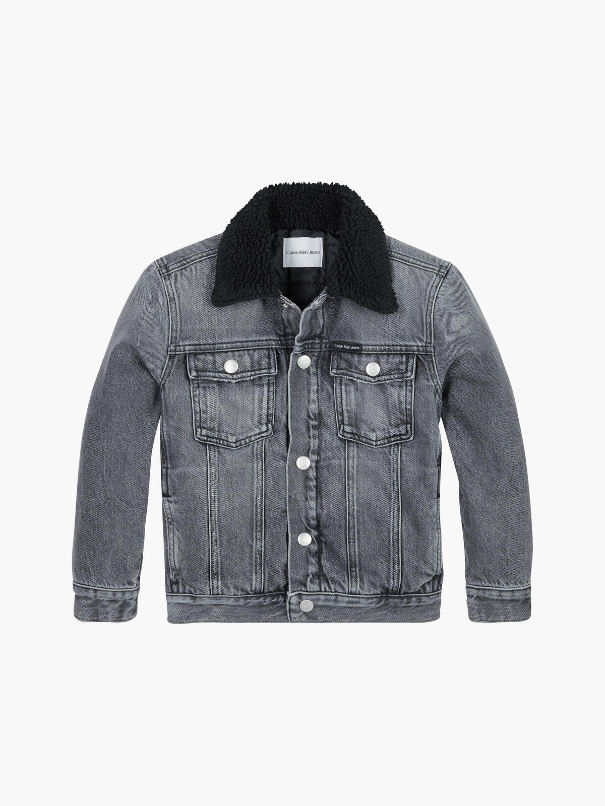 Calvin Klein SHERPA DENIM JACKET Erkek Gri Kot Ceket