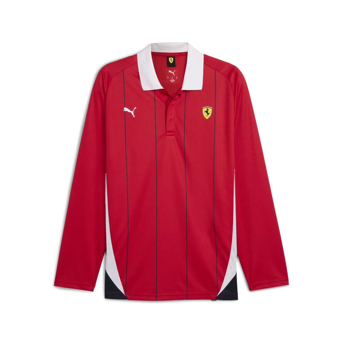 Puma Ferrari Race Jersey LS Polo Kırmızı Erkek Sweatshirt