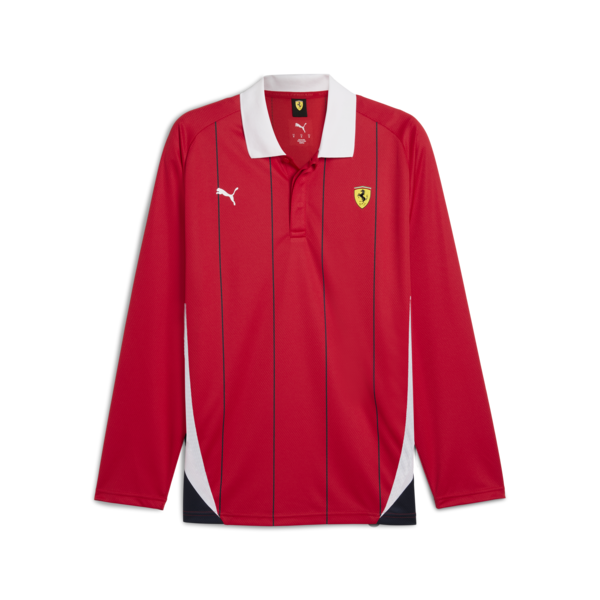 Puma Ferrari Race Jersey LS Polo Kırmızı Erkek Sweatshirt