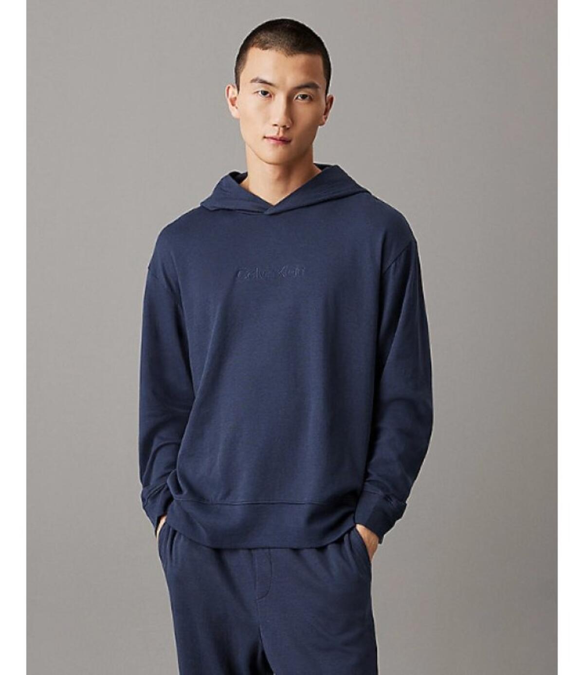 Calvin Klein L/S HOODIE, PPK Lacivert Erkek Hoodie