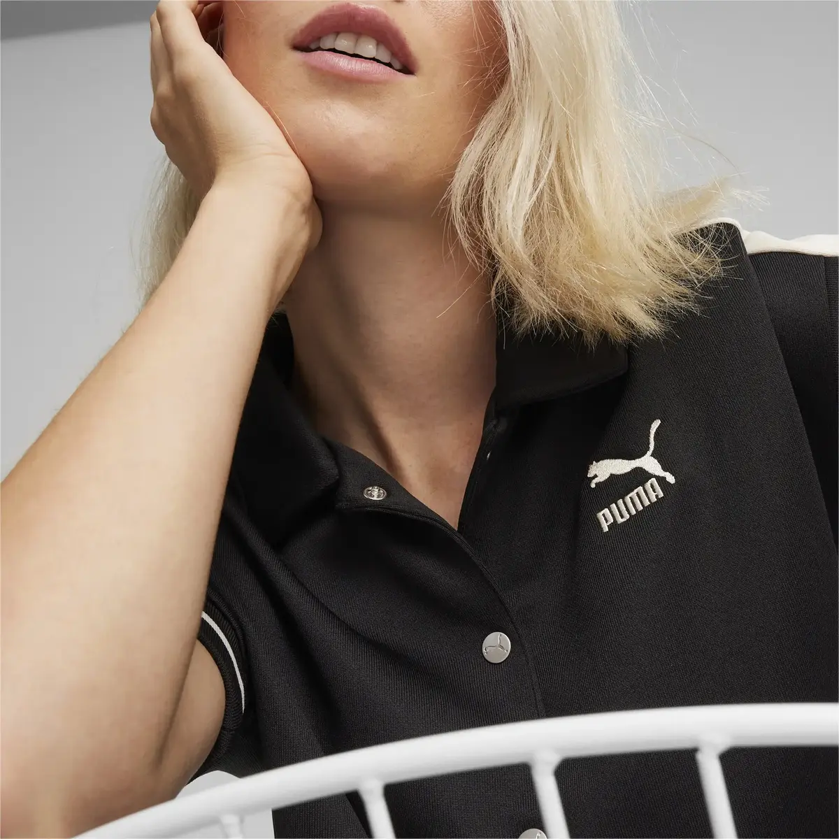 Puma T7 FOR THE FANBASE Jacket Siyah Kadın Sweatshirt