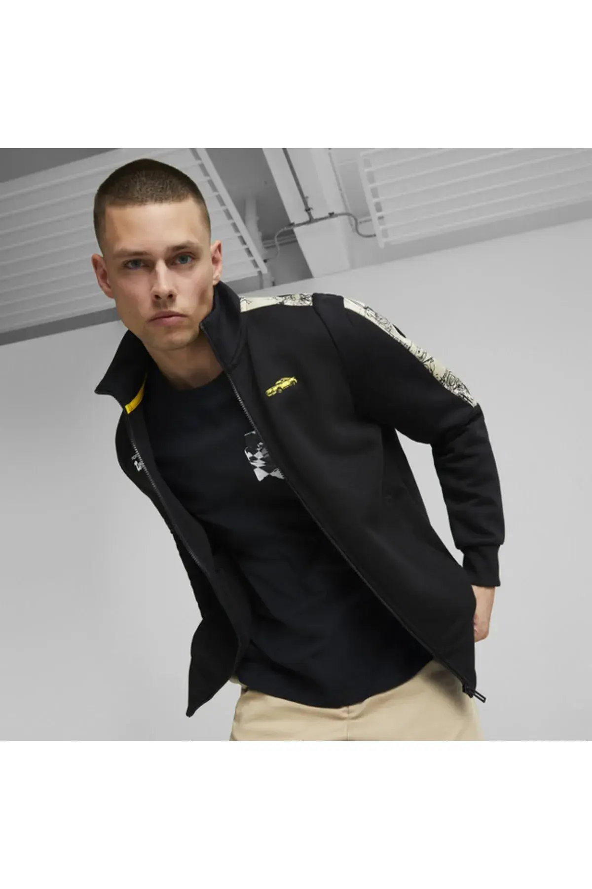 Puma Pl Mt7 Sweat Jacket Siyah Erkek Fermuarlı Sweatshirt