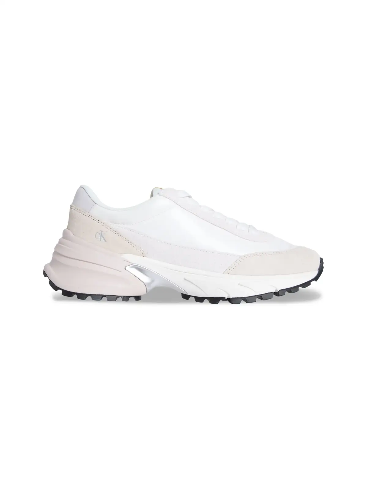 Calvin Klein HIKE RUNNER MG NYLON, 02R Beyaz Kadın Spor Ayakkabı & Sneaker