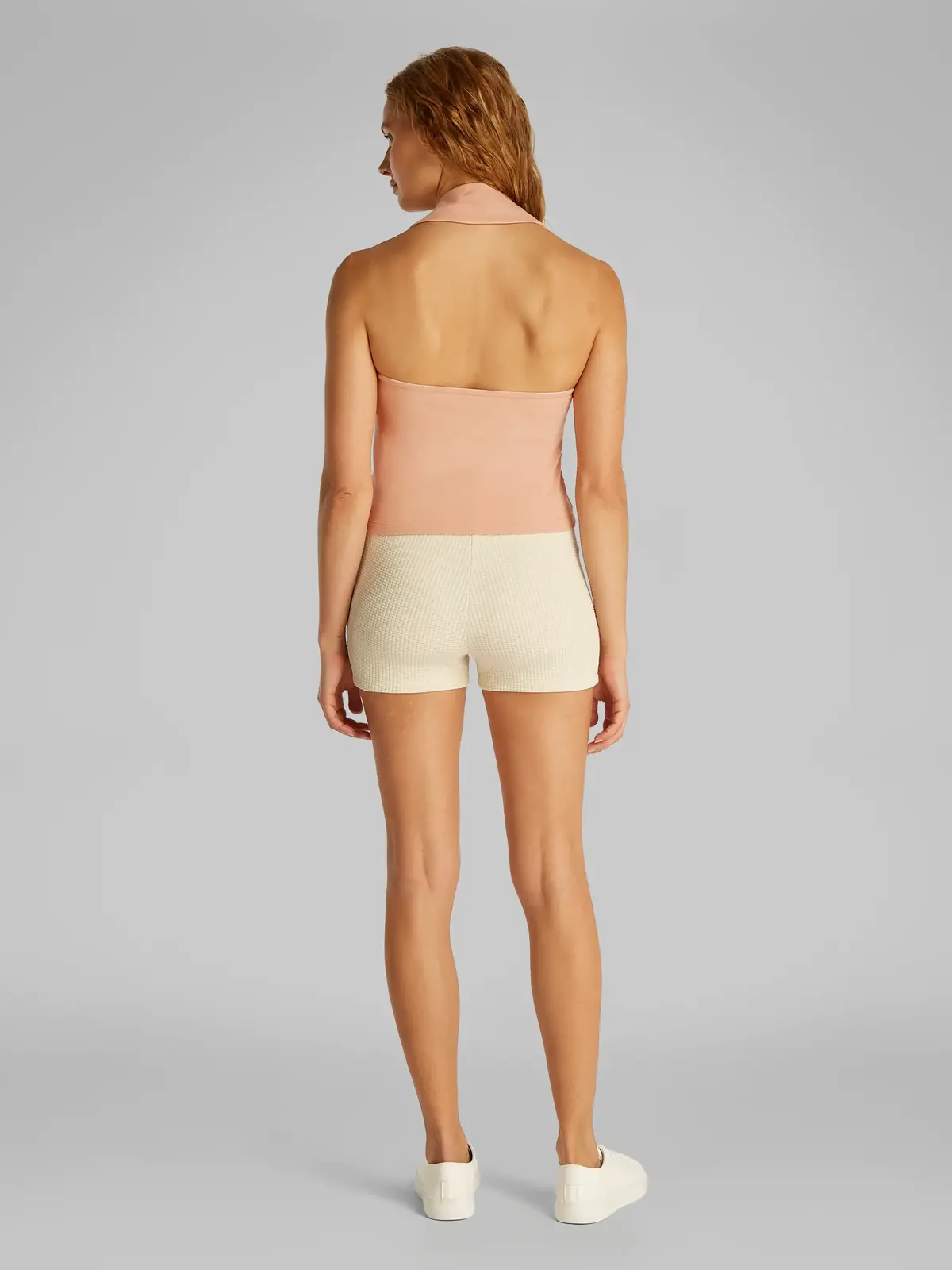 Calvin Klein HALTERNECK POLO COLL Pembe Askılı Bluz