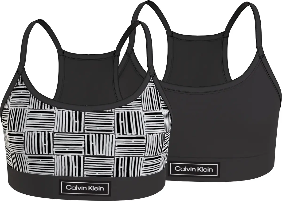 Calvin Klein 2PK BRALETTE-HERITAG Kadın Gri Bralet