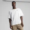 PUMA WARDROBE ESS Oversized Tee Beyaz Erkek T-Shirt