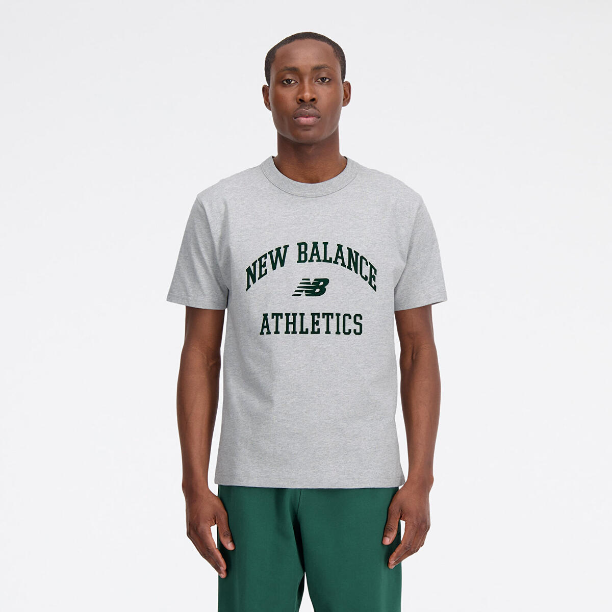 New Balance MNT1402 Erkek Gri T-Shirt