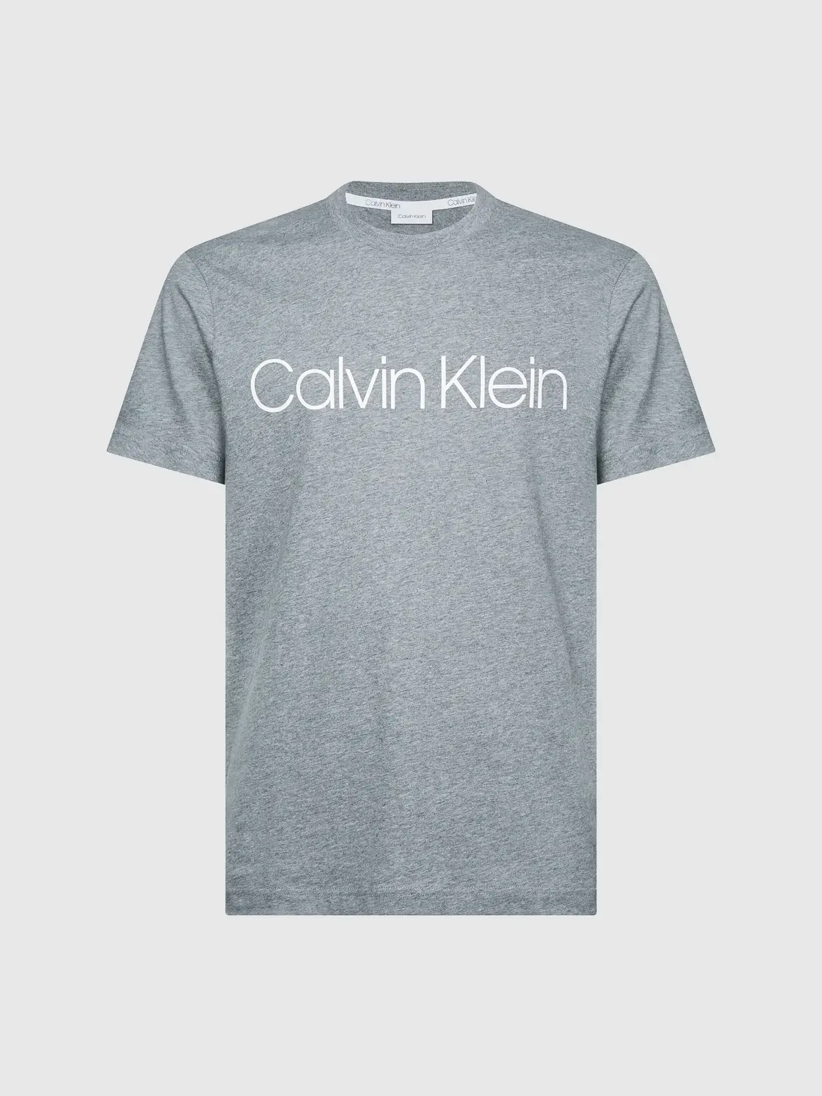 Calvin Klein COTTON FRONT LOGO T- Erkek Gri T-Shirt