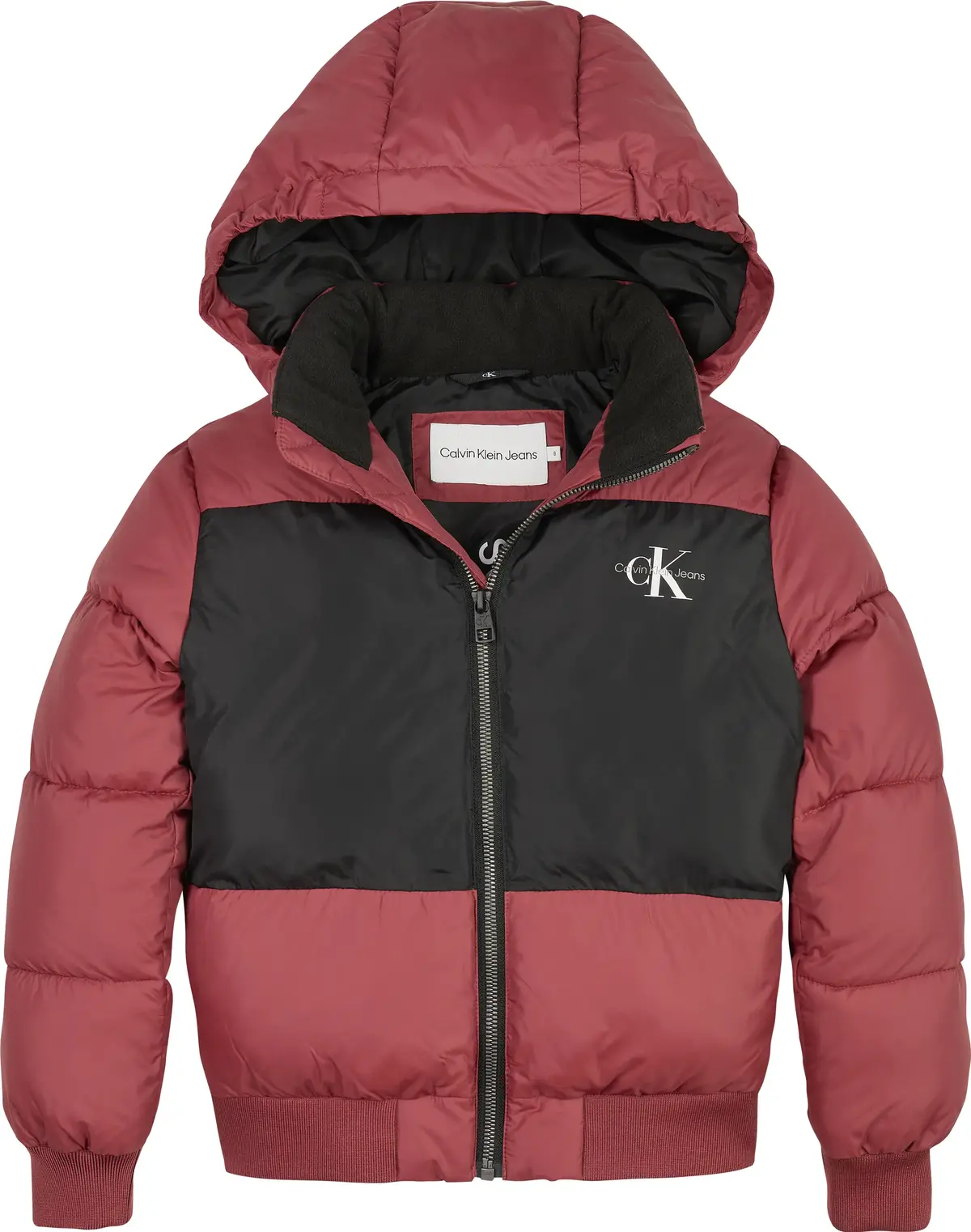 Calvin Klein CLR BLOCK PUFFER JAC Erkek Kırmızı Şişme Mont