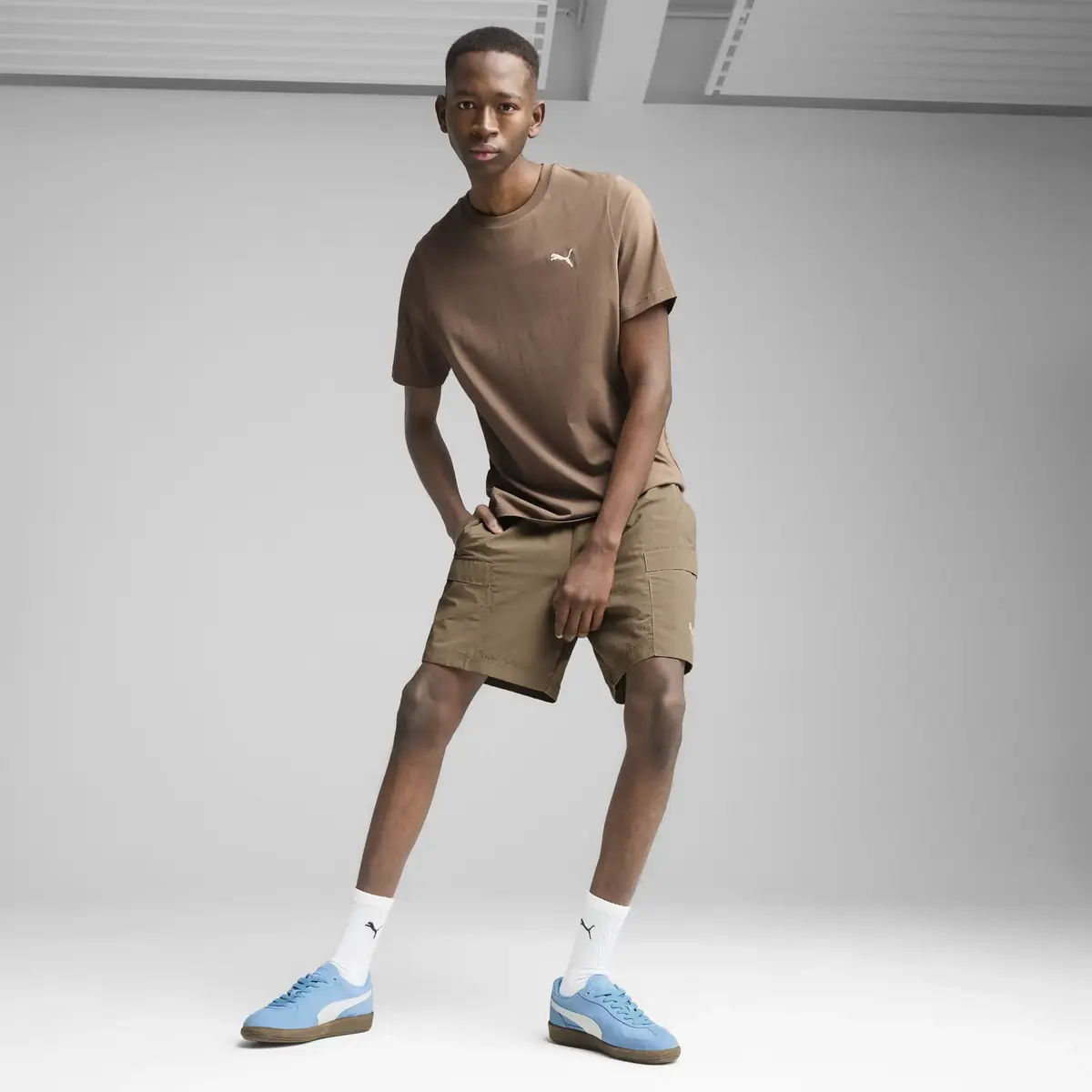 Puma WARDROBE ESS Cargo Shorts Kahverengi Erkek Şort