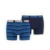 Puma PUMA HERITAGE STRIPE BOXER 2P blue Mavi Erkek 2'li Boxer