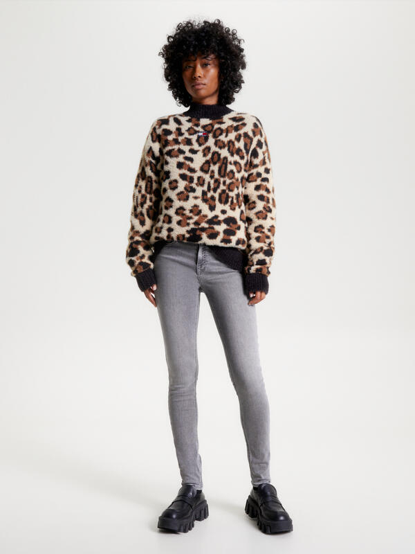 Tommy Hilfiger NORA MR SKN DG1275 Kadın Gri Kot Pantolon