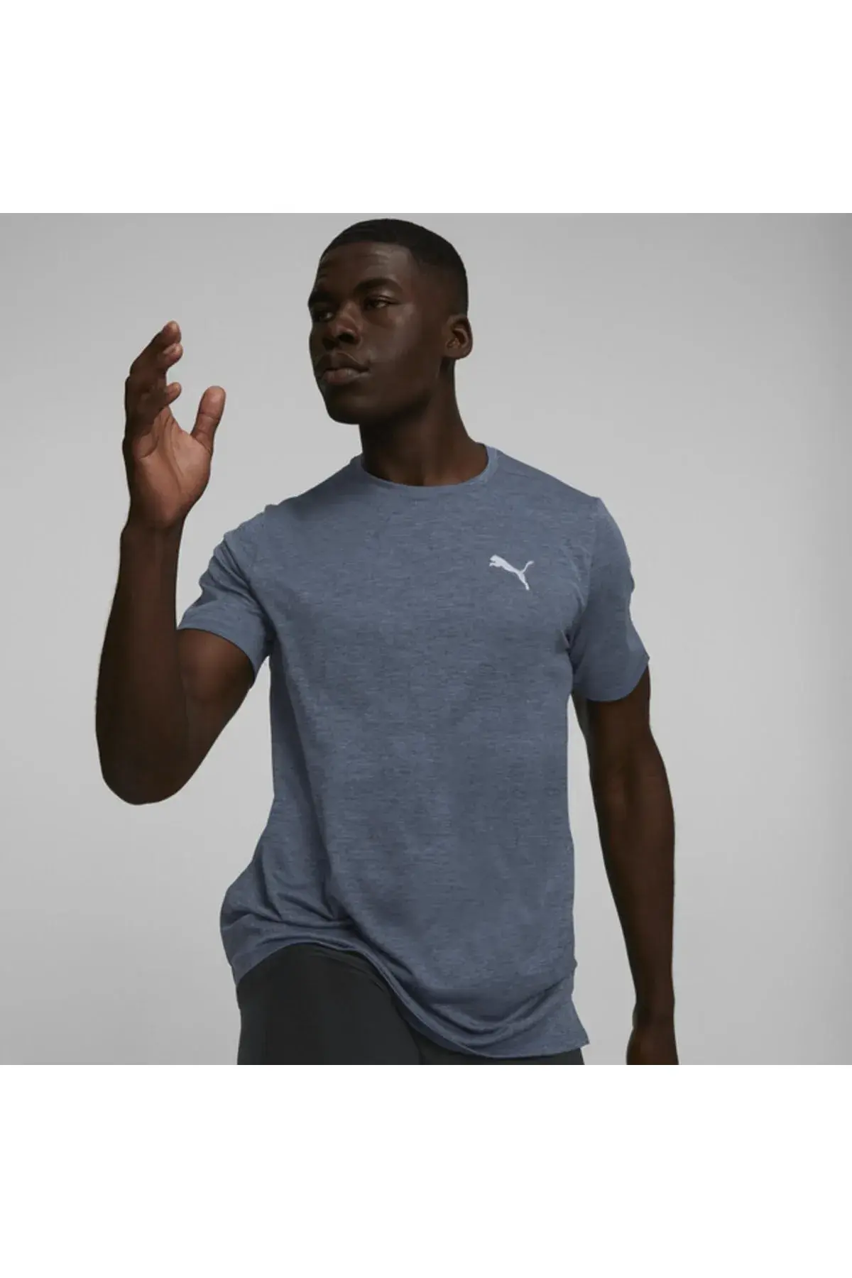 Puma Run Favorıte Heather Ss Tee M Lacivert Erkek Koşu Ve Performans T-Shirt