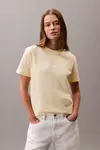 Calvin Klein A- INST. LOGO CLASSIC TEE SS Bej Kadın Tişört Calvin Klein A- INST. LOGO CLASSIC TEE SS Bej Kadın Tişört