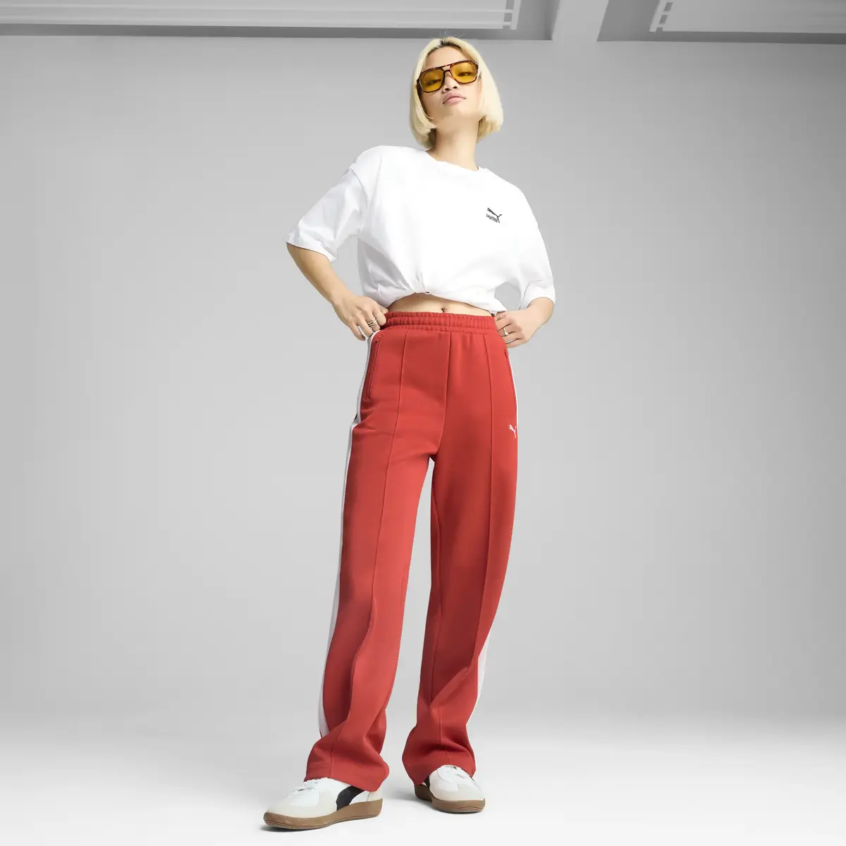 PUMA T7 ALWAYS ON Straight Pants Kırmızı Kadın Eşofman Altı