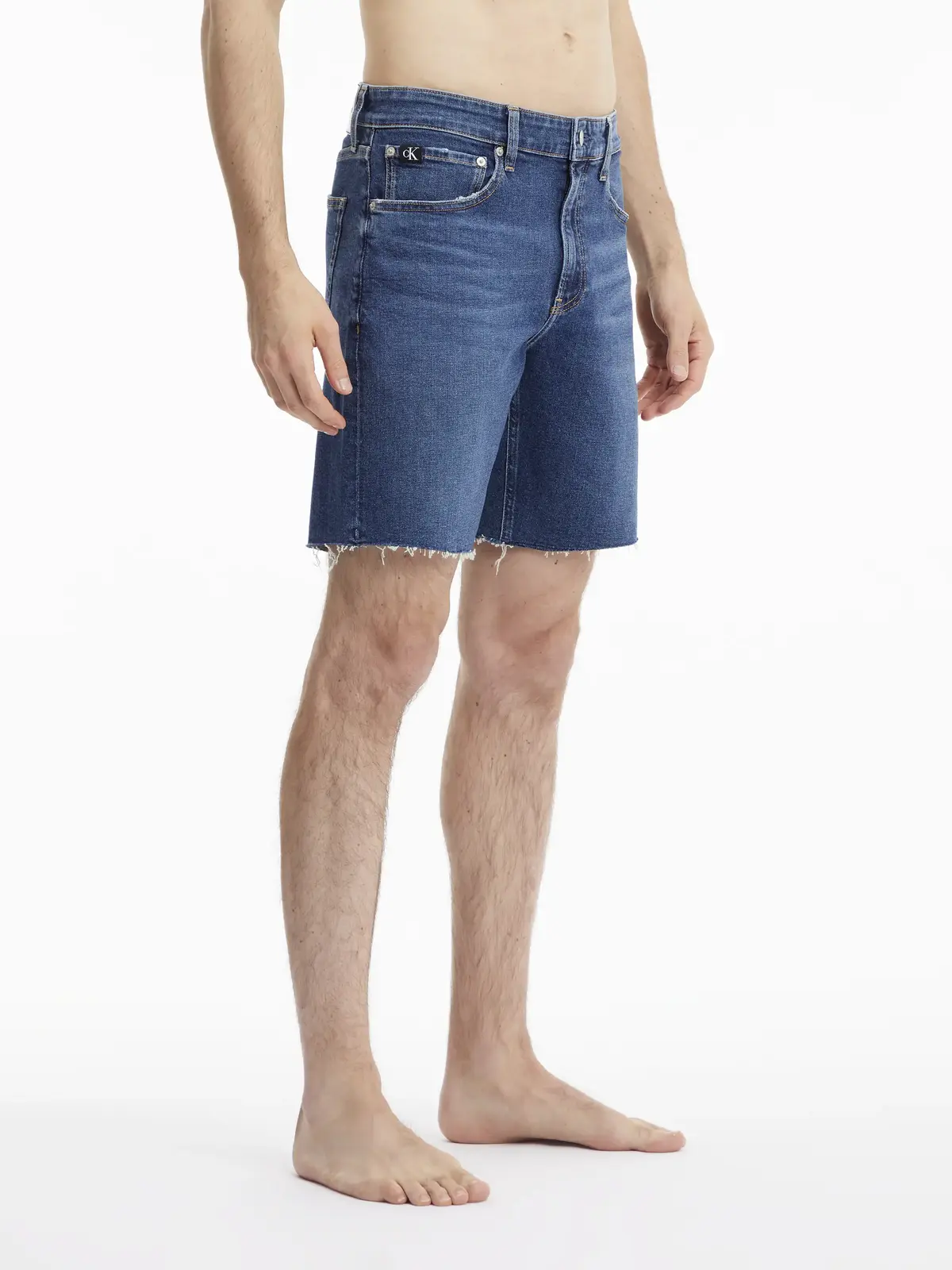 Calvin Klein MID-THIGH SHORT Erkek Mavi Kot Şort